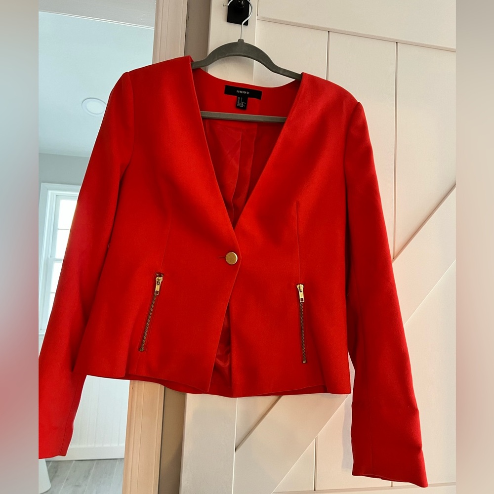 Forever 21 Red/Orange Blazer